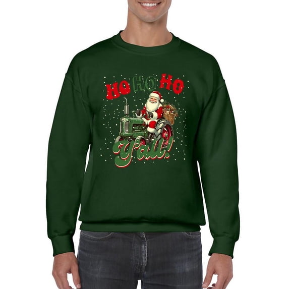 Ho Ho Ho Y'all - Santa Tractor Xmas Men's Sweatshirt