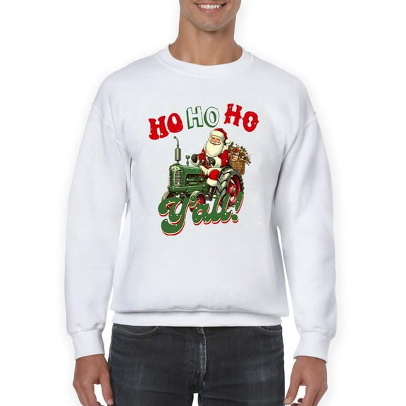 Ho Ho Ho Y'all - Santa Tractor Xmas Men's Sweatshirt