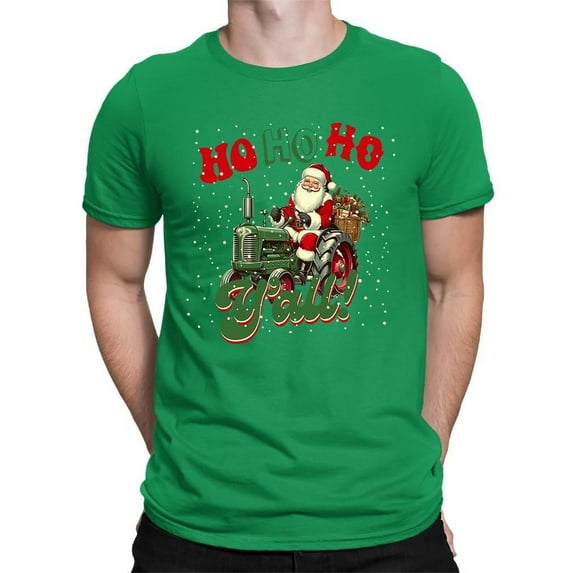 Ho Ho Ho Y'all - Santa Tractor Xmas T-shirt Men's
