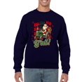 thumbnail image 1 of Ho Ho Ho Y'll - Santa On Tractor Christmas Men's Sweatshirt, 1 of 4