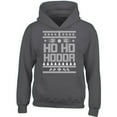 thumbnail image 1 of Ho Ho Hoder Ugly Christmas Santa Print Hoodie Unisex Color Charcoal X-Large, 1 of 2