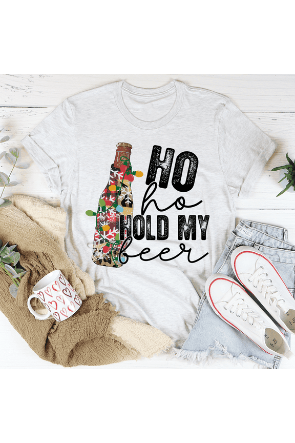 Ho Ho Hold My Beer Tee Kelly S Peachy Sunday T-Shirt