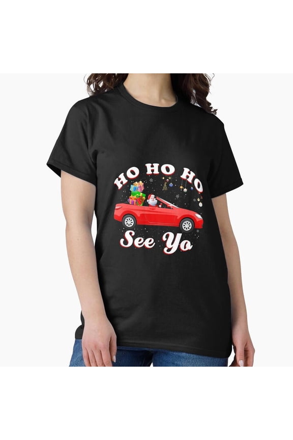 Ho Ho Holiday Icon See You Funny Festive Christmas Quote Unisex T-Shirt, up to size 5XL