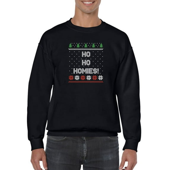 Ho Ho Homies! Sweatshirt Men -Smartprints Designs, Male Large