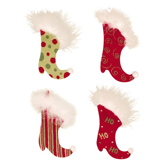 Ho Ho Petit Point Mini Stockings Assortment of 4