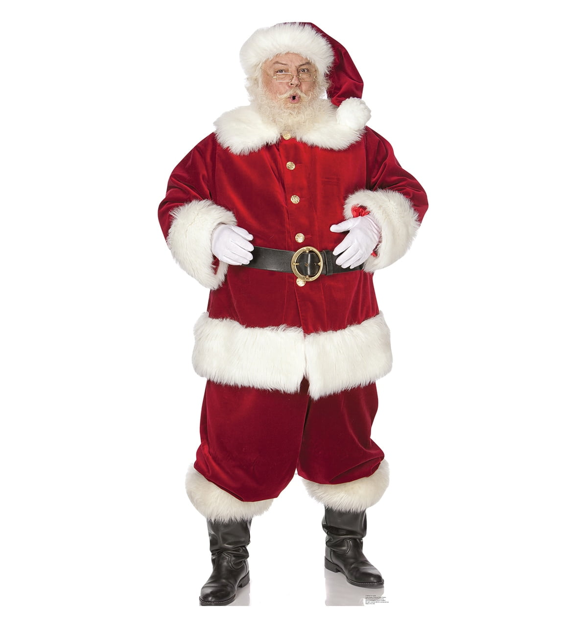 Life-Size Red and White Santa Cardboard Standup
