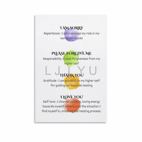 Ho'oponopono Definition Canvas Painting Posters 5 Canvas Painting Wall-Art for Bedroom Living Room Decor