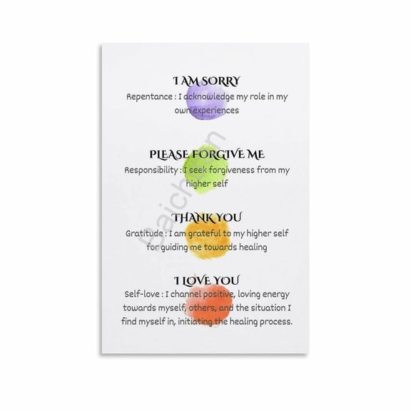 Ho'oponopono Definition Poster (8) Canvas Painting Posters And Prints Wall Art for Living Room Bedroom Decor