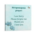 thumbnail image 1 of Ho'oponopono Prayer Hawaiian Prayer Meaning (1) Wall Art Poster Canvas Paintings for Living Room Bathroom Kitchen Decor Aesthetic Home Office Wall Prints, 1 of 4