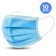 thumbnail image 1 of HoMedics 10 Pack Disposable Face Masks, 3-Ply Elastic Ear Loop Mask, 1 of 3