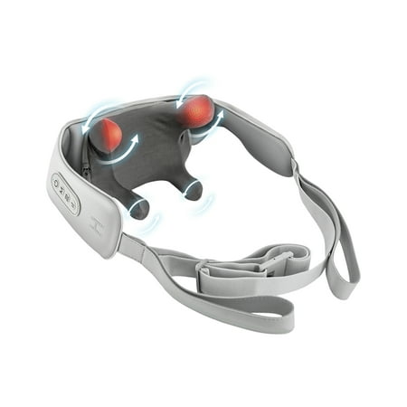 Homedics - Deep Kneading Rechargeable Neck & Shoulder Massager with Heat - Gray
