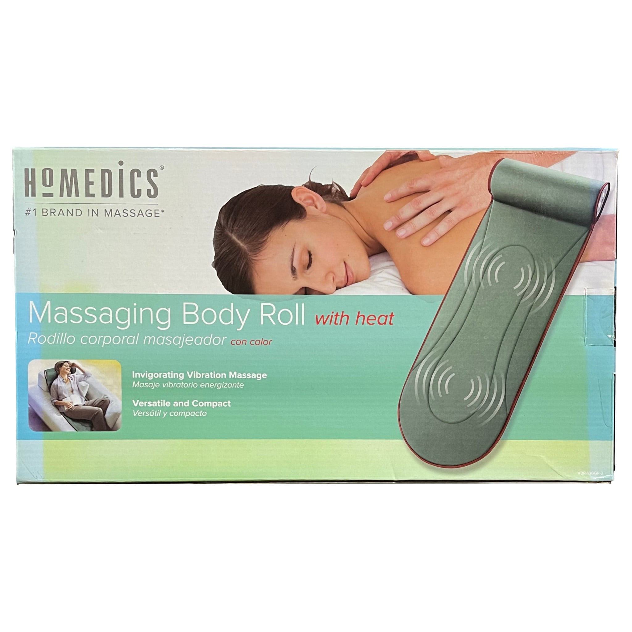 HoMedics Massaging Body Roll With Heat Massage Mat Variable Vibration