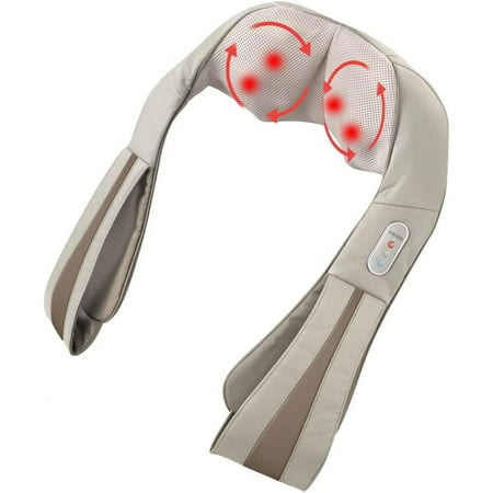 HoMedics Quad-Action Shiatsu Massager fpr Neck & Shoulders with Heat & Kneading, Model NMS-620HB