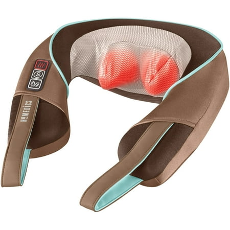 HoMedics Shiatsu and Vibration Neck Massager with Heat, Deep Kneading Shiatsu, Vibration Or Combined Massage