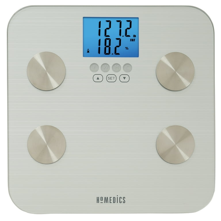 HoMedics 565 Health Station Digital Body Fat Analyzer Silver Bathroom Scale