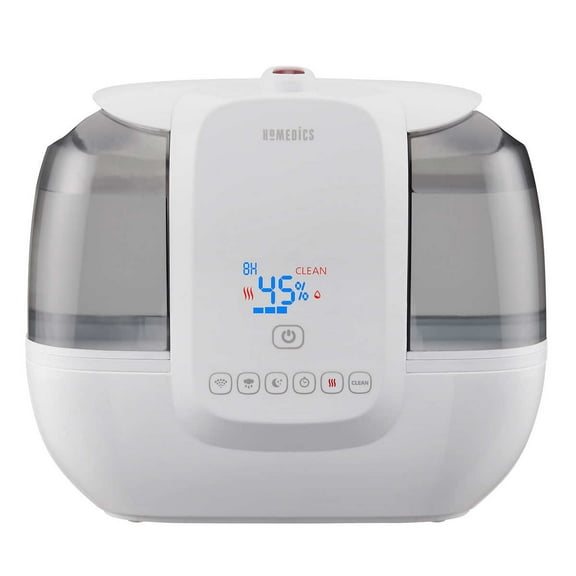 HoMedics TotalComfort Ultrasonic Humidifier with UV-C Technology, White