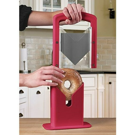 Hoan Dishwasher Safe Bagel Biter Guillotine in Red