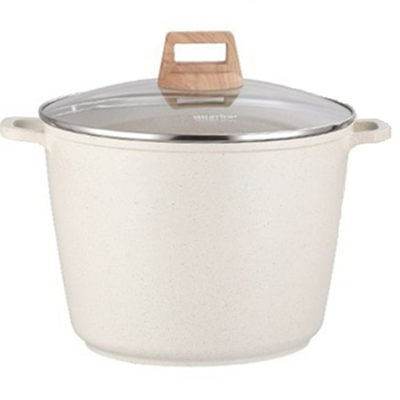 Hoarbar 6.5QT Medium and large capacity non-stick soup pot, suitable for family use, suitable for making soup, hot milk Special for electric ceramic furnace gas-Great Gift for Housewarming & New Home