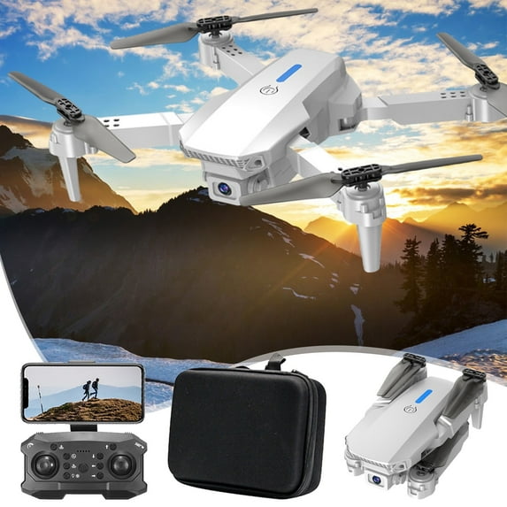 IBaodan Foldable Dual-camera Aerial Drone UAV 4K HD Aerial Photography Aircraft, E88 5G WIFI Transmission Quadcopter Brushless Motor Drone Obstacle Avoidance Multiple Flighting Modes (Gray)