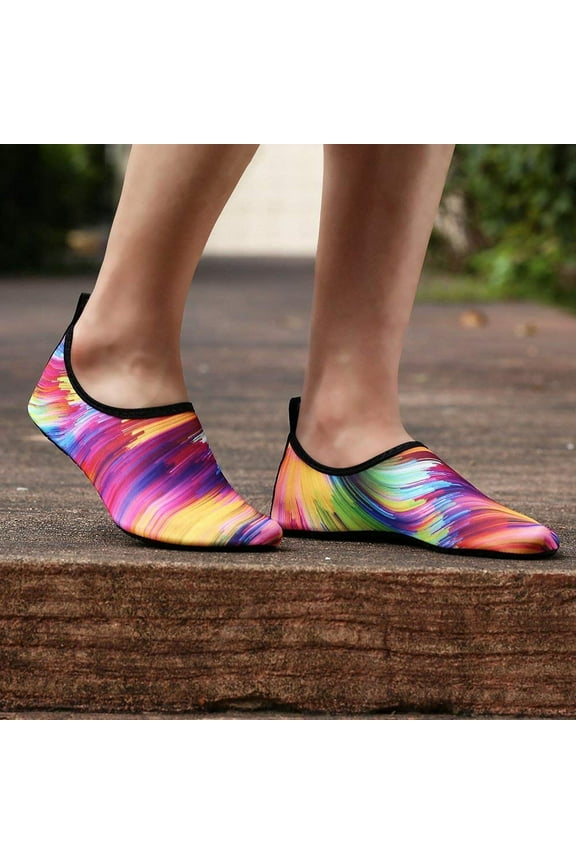 Size 12.5 Couples Summer Outdoor Water Aqua Socks Beach Swim Surf Yoga Exercise Shoes Anti Slip Sleeves Swimming Shoes, Beach Diving Shoes, Sports Outdoor Water Wading Shoes ()