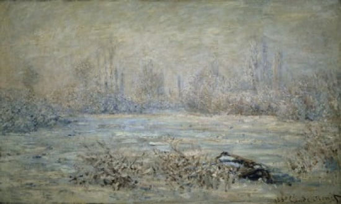 Hoarfrost Near Vetheuil (Le Givre pres de Vetheuil) 1880 Claude Monet (1840-1926French) Musee d Orsay Paris Canvas Art - Claude Monet (18 x 24)