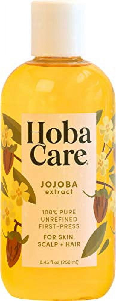 Picture of HobaCare Jojoba Oil - 100% Pure, Unrefined Jojoba Oil Cold Pressed for ...