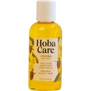 HobaCare Jojoba Oil 4.22oz, 100% Pure | Natural Cold Pressed Unrefined Multi-Purpose Oil for Hair, Face and Body