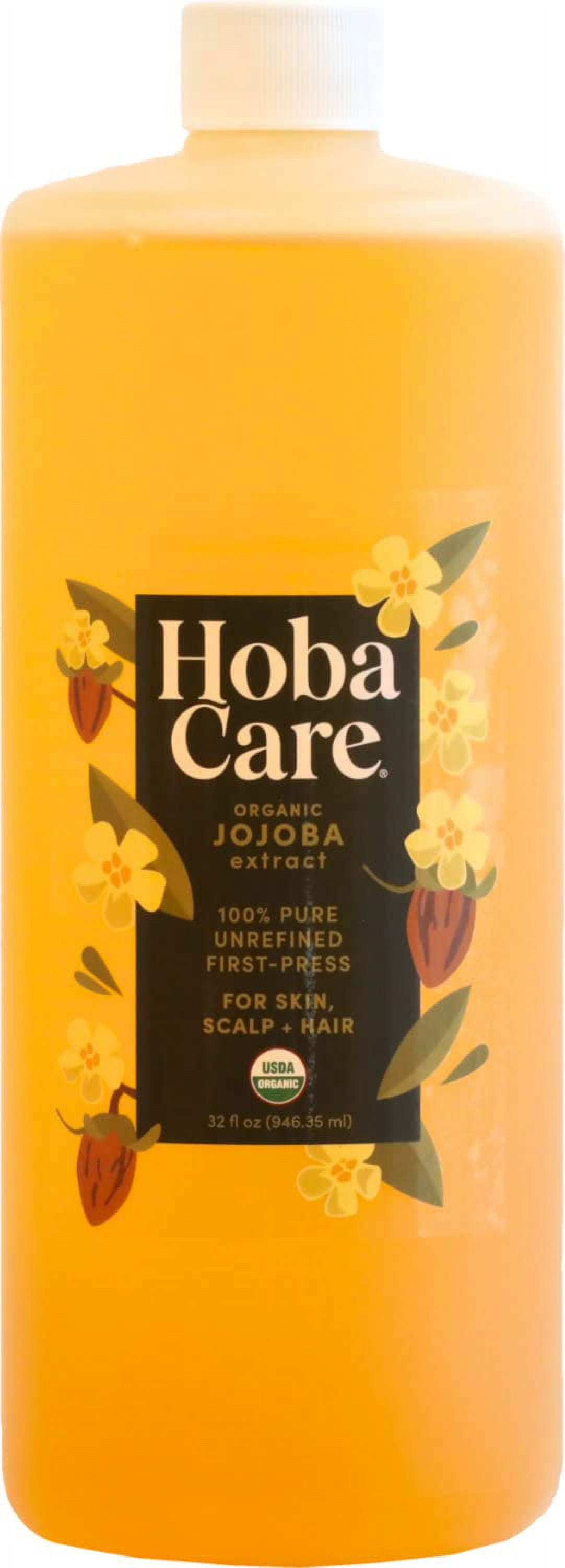 HobaCare Organic Jojoba Oil DHF10 100 Pure, Unrefined Jojoba Oil for