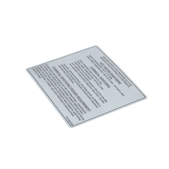 Hobart Label,Instruction,Sanitize 00-936432 - Genuine OEM Replacement Part