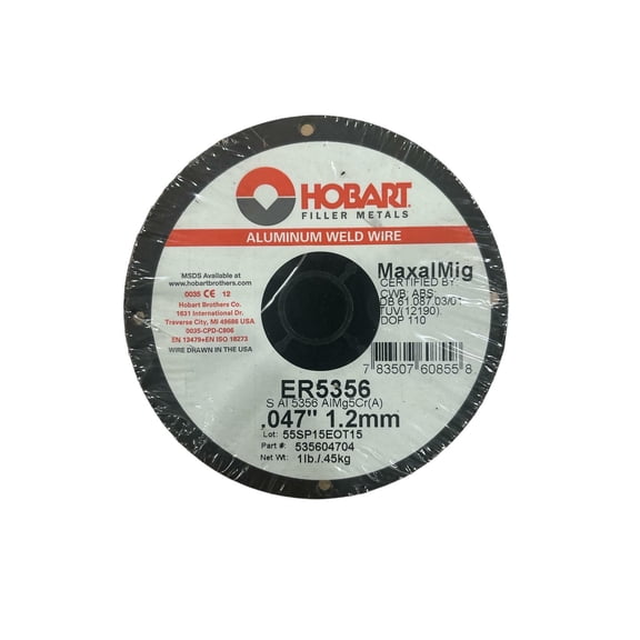 Hobart Aluminum Mig Weld Wire Maxalmig Er5356 3/64" .047 1.2mm 535604704