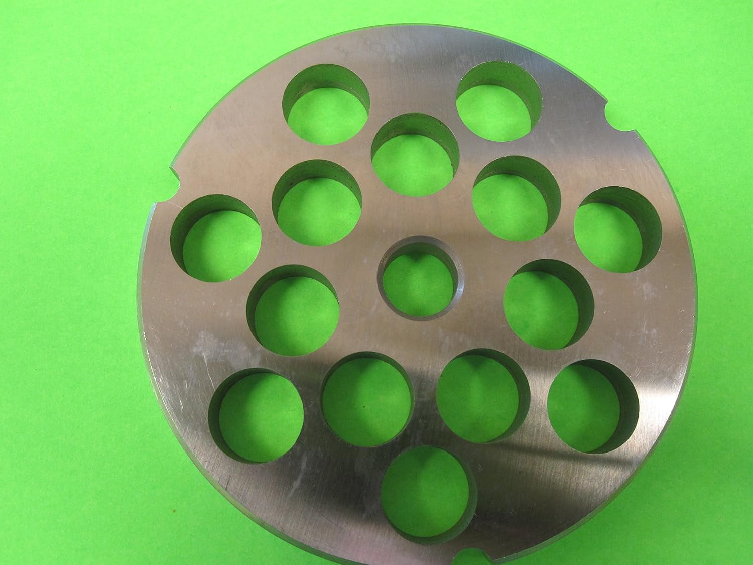 Hobart Cabelas LEM 1/2 Meat Grinder Disc Plate with 12mm Holes (No Rust