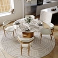 thumbnail image 1 of Hobart - Round Glossy Sintered Stone Dining Table, 1 of 7