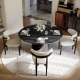 thumbnail image 1 of Hobart - Round Matte Sintered Stone Dining Table, 1 of 7