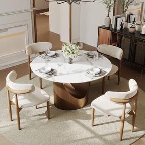 POVISON-Hobart - Round Matte Sintered Stone Dining Table