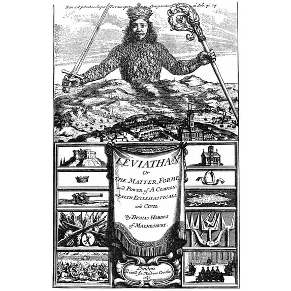Hobbes: Leviathan, 1651. /Nengraved Frontispeice To The First Edition Of Thomas Hobbes'S 'Leviathan,' 1651. Poster Print by (18 x 24)