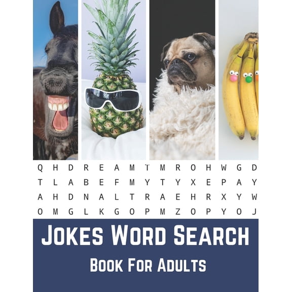 Hobbies and Leisure Book Jokes Word Search Book For Adults: Large Print Puzzle Book Gift With Solutions And Funny Jokes, (Paperback)