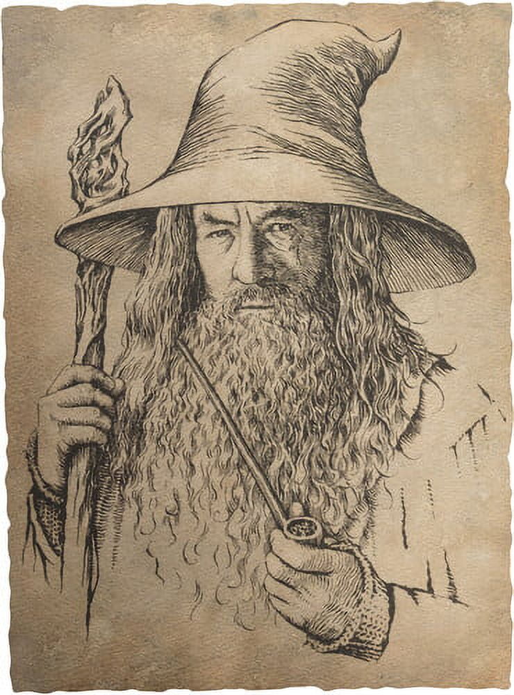 Hobbit: Art Print Portrait Of Gandalf The Grey Walmart