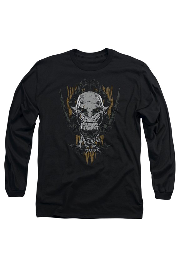 Hobbit Azog Long Sleeve Adult 18/1 T-Shirt Black