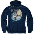 thumbnail image 1 of Hobbit Barreling Down Adult Pullover Hoodie Sweatshirt Navy, 1 of 1