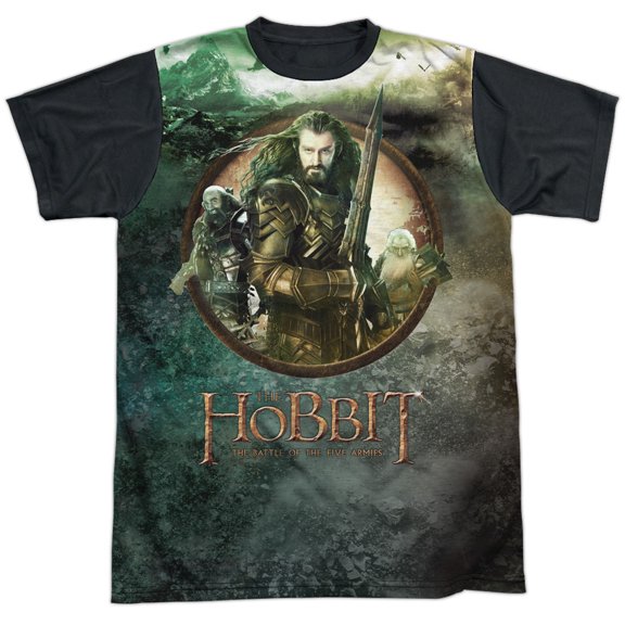 Hobbit Men's  Dwarves Vs Azog Sublimation T-shirt White