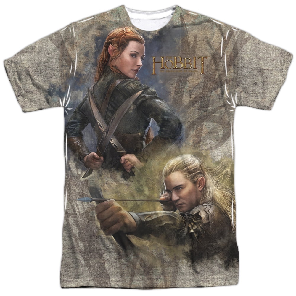The Hobbit Men's Elves Sublimation T-shirt Small White