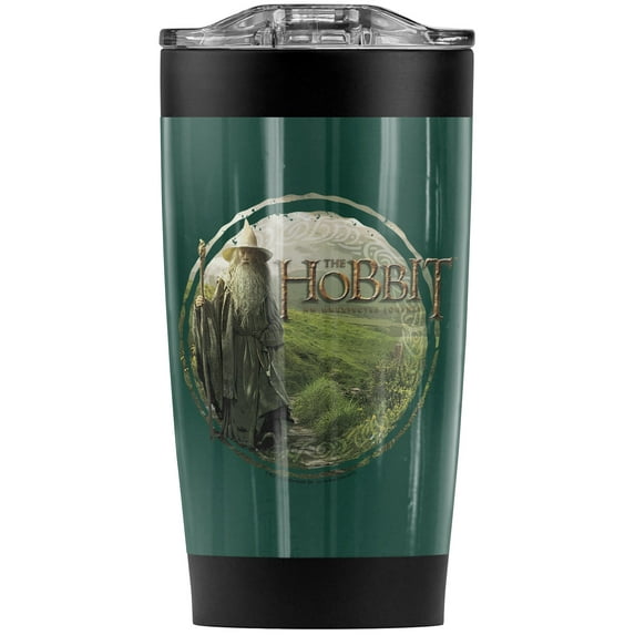 The Hobbit/Gandalf'S Journey Stainless Steel Tumbler 20 oz Coffee Travel Mug/Cup, Vacuum Insulated & Double Wall with Leakproof Sliding Lid | Great for Hot Drinks and Cold Beverages