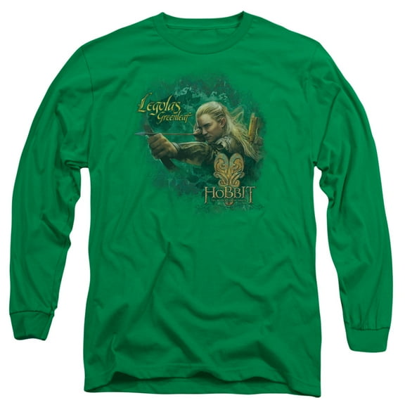 Hobbit Greenleaf Long Sleeve Adult 18/1 T-Shirt  Kelly Green