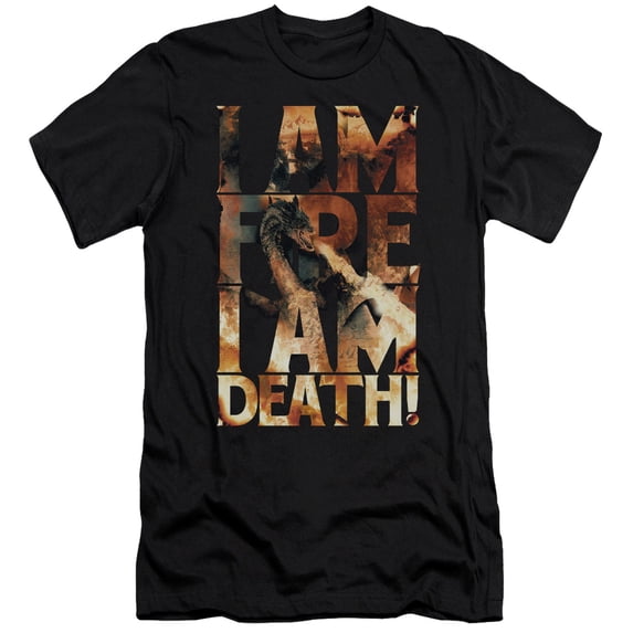 Hobbit I Am Fire S/S Adult 30/1 T-Shirt Black