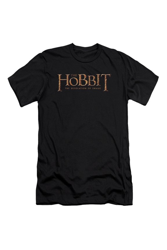 Hobbit Logo Premium Canvas Adult Slim Fit 30/1 T-Shirt Black