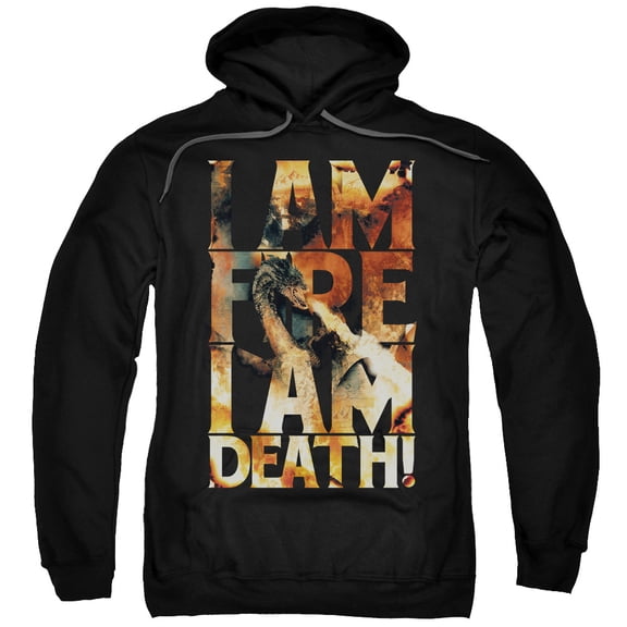 Hobbit Men's I Am Fire Hooded Sweatshirt XX-Large Black