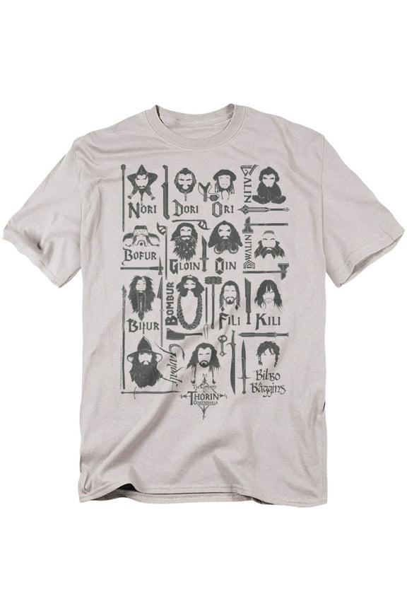 Hobbit Men's The Company T-shirt Silver