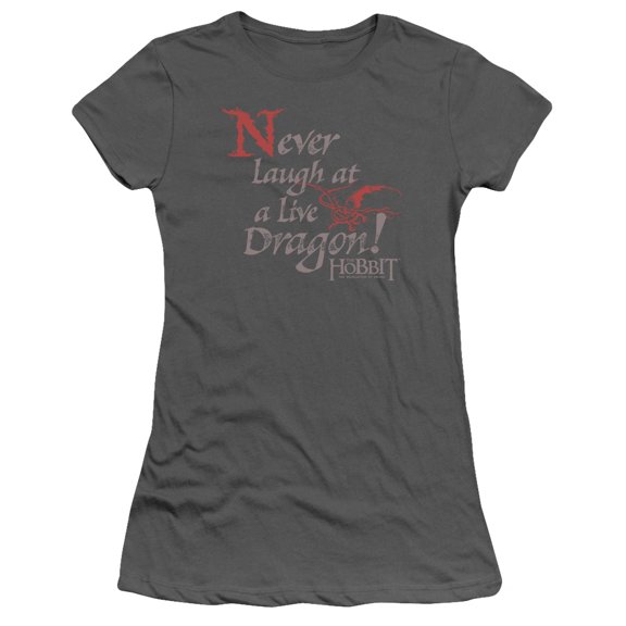 Hobbit - Never Laugh - Juniors Teen Girls Cap Sleeve Shirt - X-Large