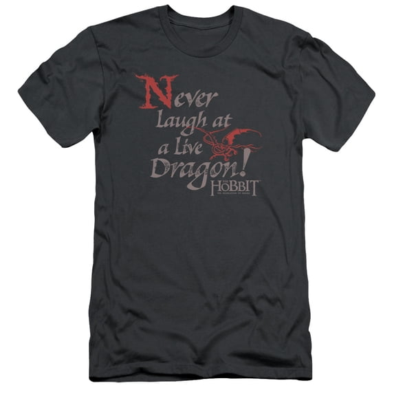Hobbit Never Laugh S/S Adult 30/1 T-Shirt Charcoal