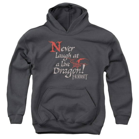 Hobbit - Never Laugh - Youth Hooded Sweatshirt - Small